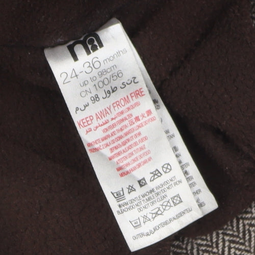 Matalan Unisex Toddler Brown Duffle Coat, 24 Months