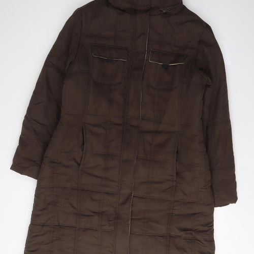 Cotton Traders Women's Brown Hooded Parka Coat Size 12