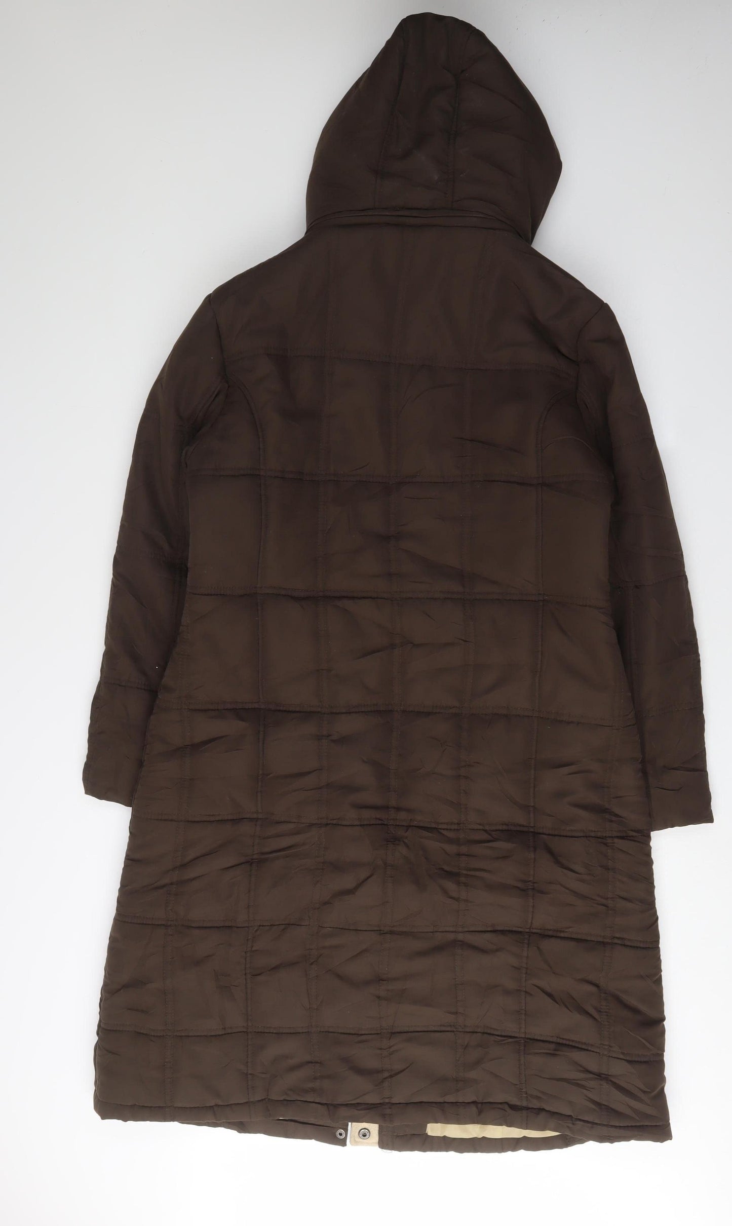 Cotton Traders Women's Brown Hooded Parka Coat Size 12