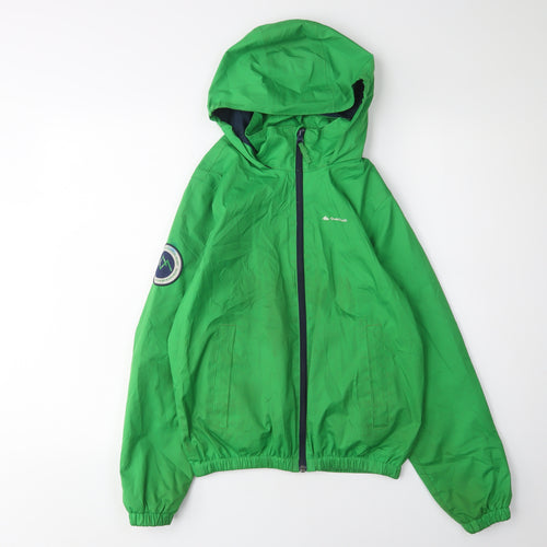 Quechua Boys Green Hooded Windbreaker Jacket 12 Years
