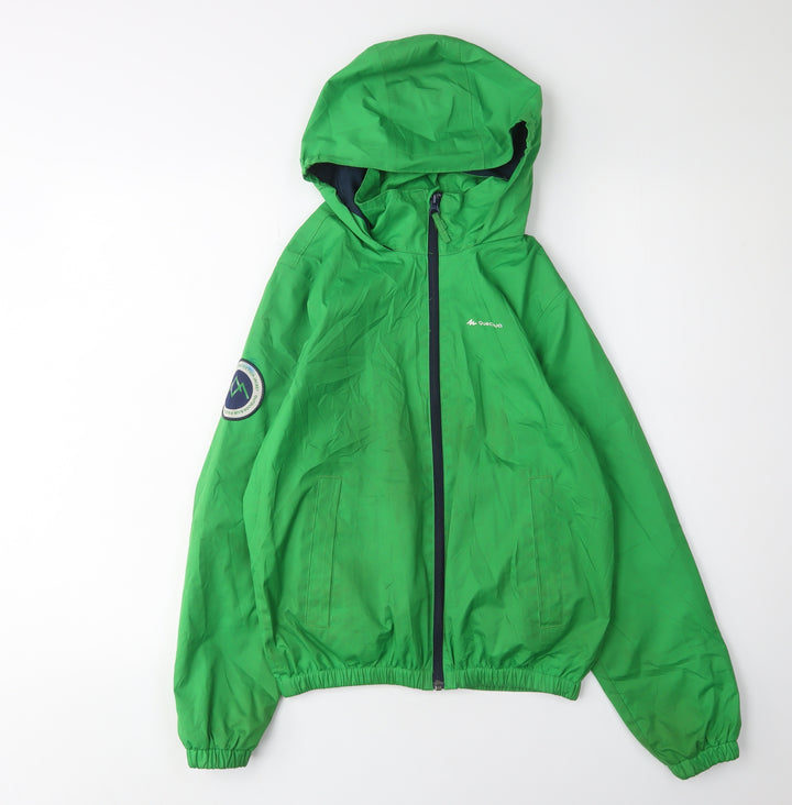 Quechua Boys Green Hooded Windbreaker Jacket 12 Years