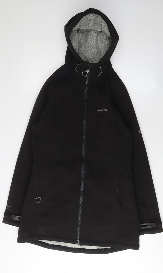 Craghoppers Women's Black Hooded Winter Jacket Size 12