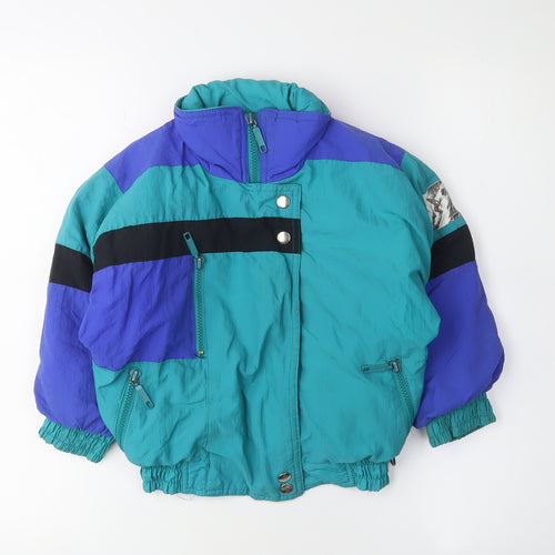 Rodeo Boys Colourblock Puffer Jacket Blue Size 4-5