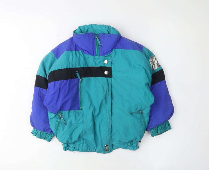 Rodeo Boys Colourblock Puffer Jacket Blue Size 4-5