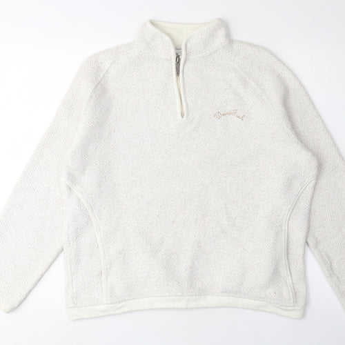 WenaTich Women's Ivory Knit Pullover Sweatshirt L