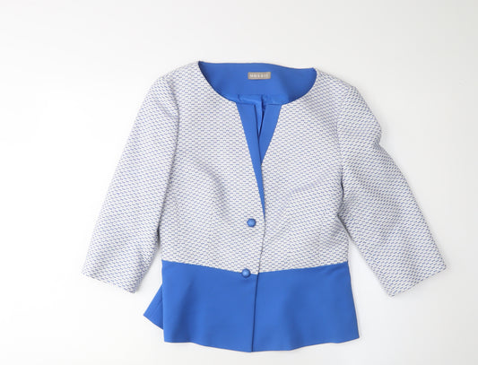 Mosaic Women's Blue Suit Jacket Blazer Size 10