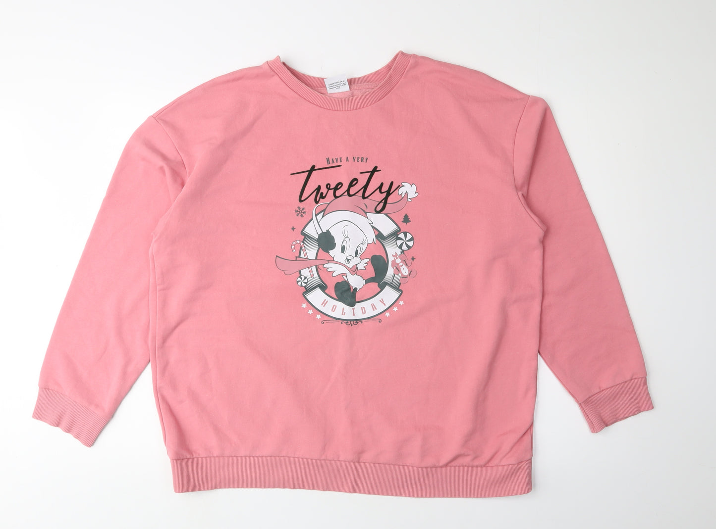 Looney Tunes Pink Teens Sweatshirt, Size 18, Tweety Graphic