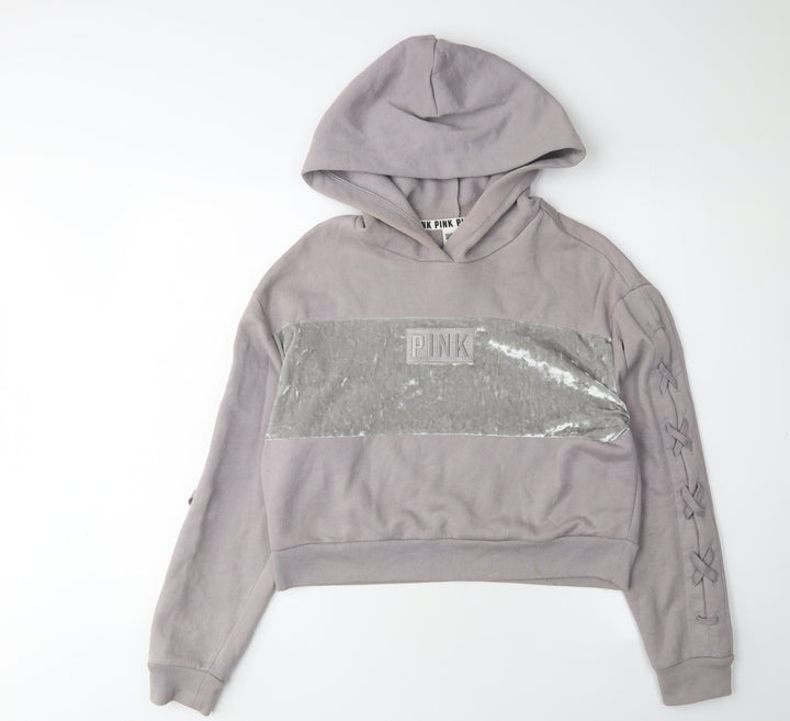 Victoria's Secret Pink Women's Grey XS Pullover Hoodie