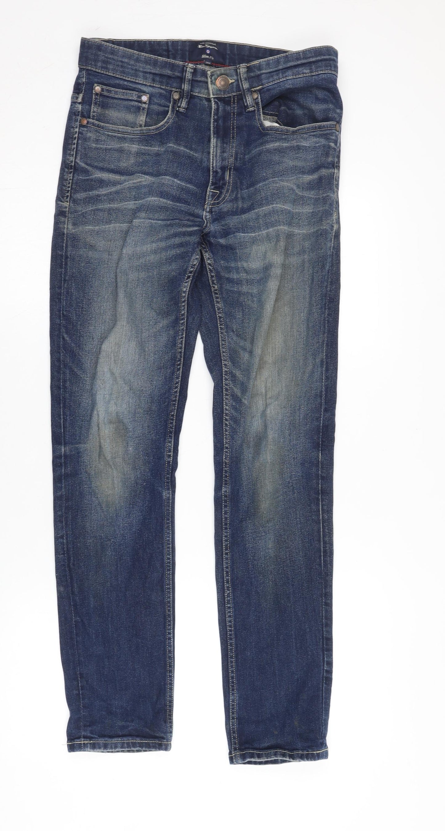 Ben Sherman Men's Blue Slim Fit Jeans 30 Waist