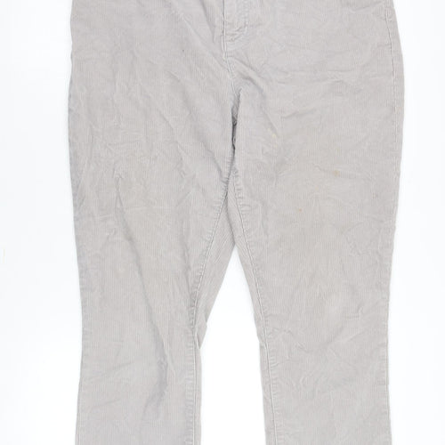 Lands' End Men's Grey Corduroy Straight Trousers UK 18