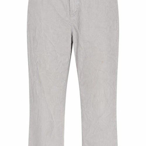 Lands' End Men's Grey Corduroy Straight Trousers UK 18