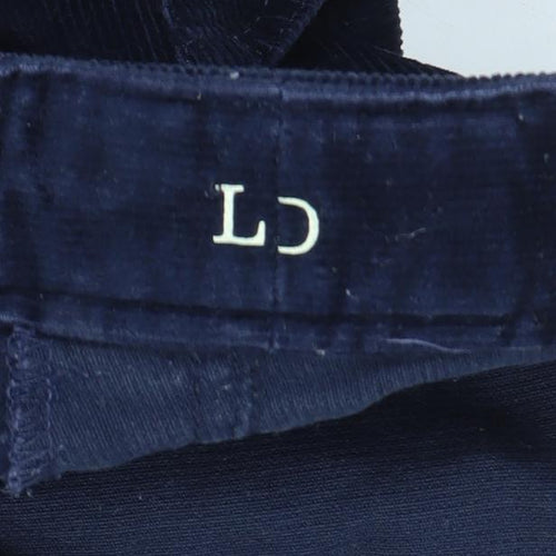 Women's Blue Straight Leg Corduroy Trousers Size 18