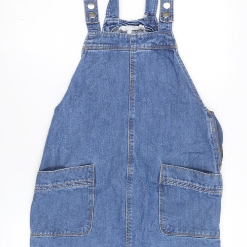 Red Herring Women's Blue Denim Pinafore Dress Size 12