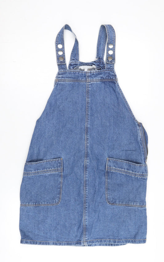 Red Herring Women's Blue Denim Pinafore Dress Size 12