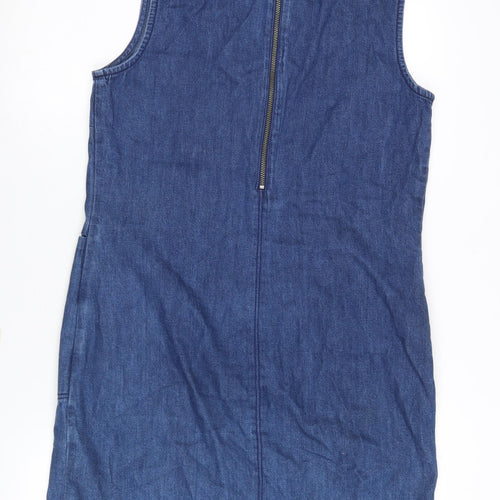 White Stuff Women's Blue Denim Shift Dress Size 10