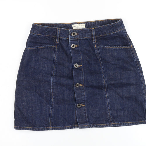 Jack Wills Women’s Blue Denim Skirt Size 10 Casual