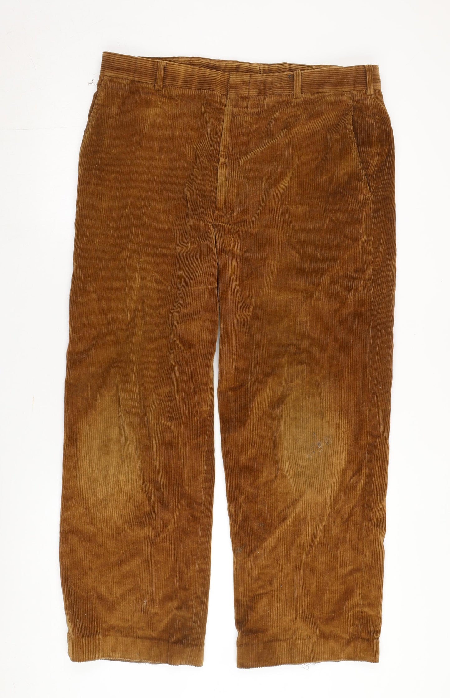 Lands' End Men's Brown Corduroy Trousers - Size 36
