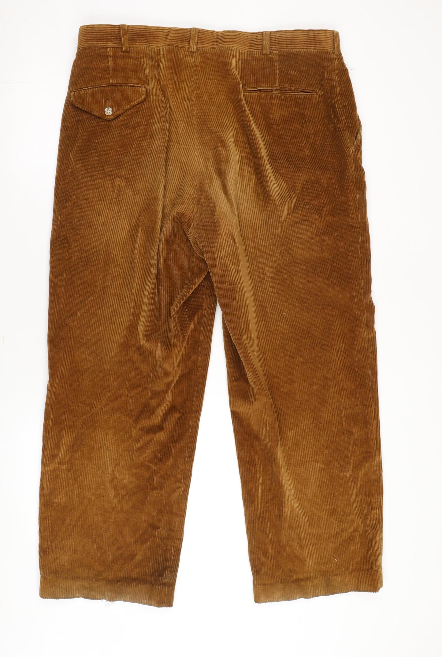 Lands' End Men's Brown Corduroy Trousers - Size 36
