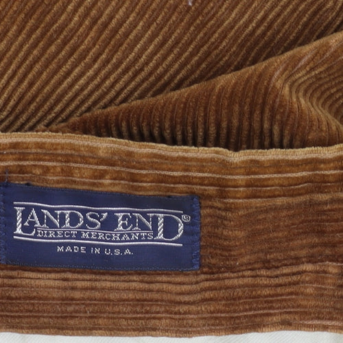Lands' End Men's Brown Corduroy Trousers - Size 36