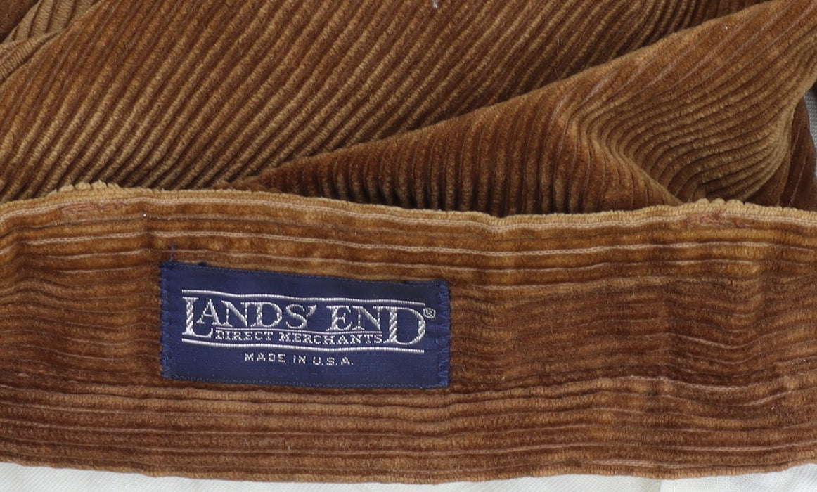 Lands' End Men's Brown Corduroy Trousers - Size 36