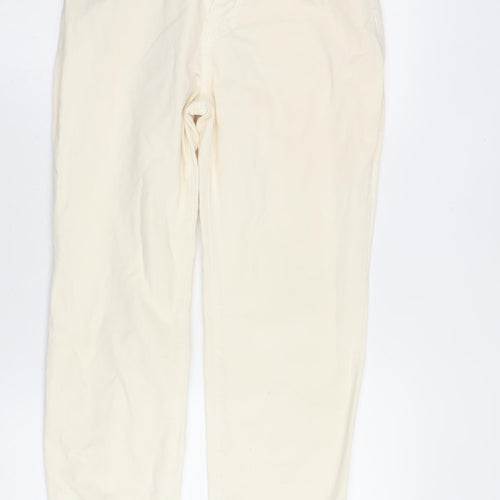 Versace Women's Ivory Straight Jeans, Size 13