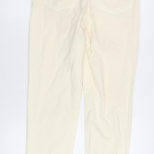 Versace Women's Ivory Straight Jeans, Size 13