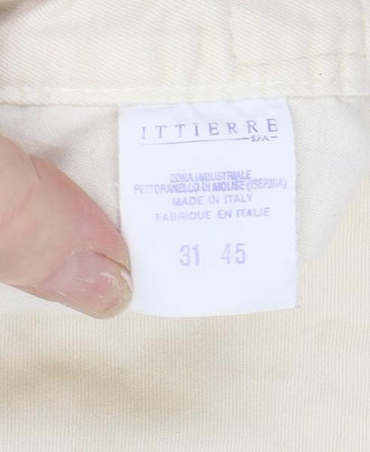 Versace Women's Ivory Straight Jeans, Size 13