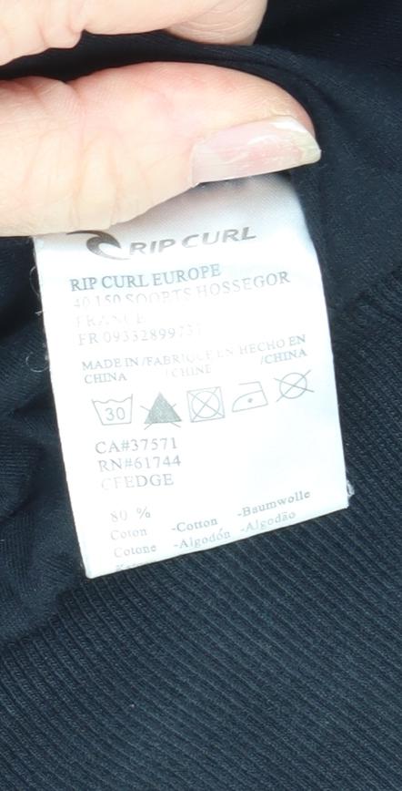 Rip Curl Men's Black Hoodie M Full Zip Hooded Sweatshirt