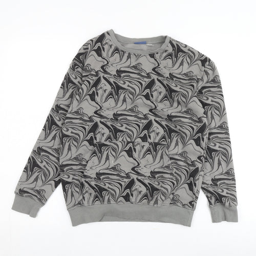 Pepperts Teens Grey Geometric Pullover Sweatshirt Size 12