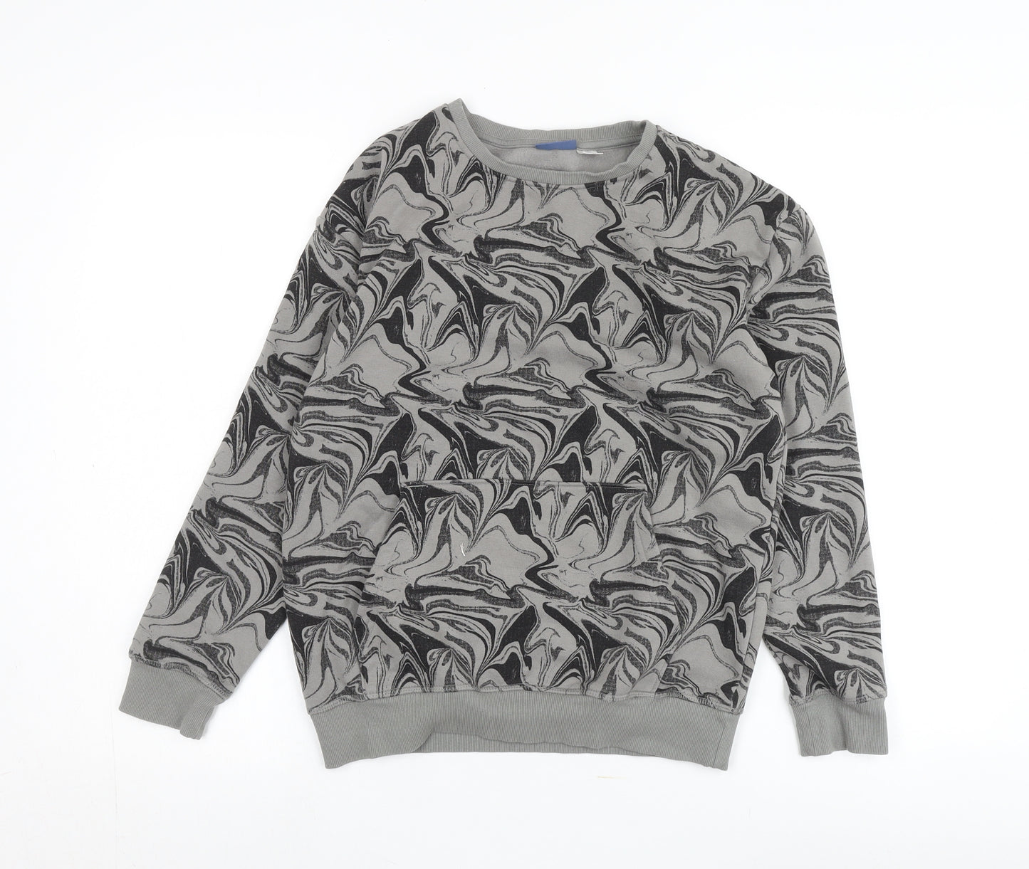 Pepperts Teens Grey Geometric Pullover Sweatshirt Size 12