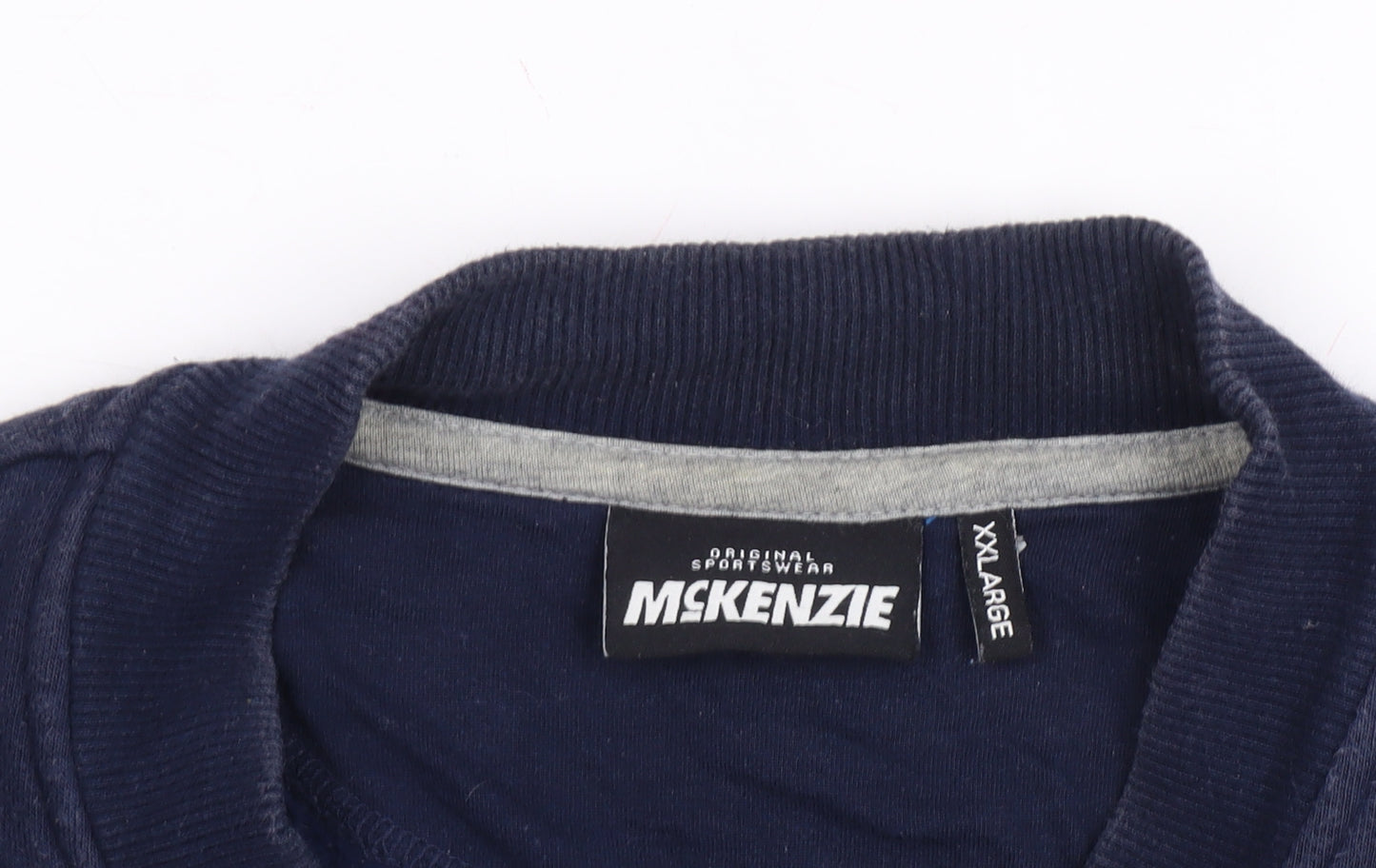 McKenzie Men's Blue XXL Bomber Jacket with Logo