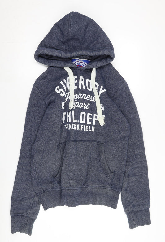 Superdry Men's Blue Pullover Hoodie Size L