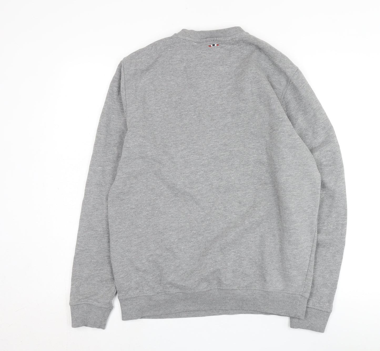 Napapijri Men's Grey Pullover Sweatshirt M Logo