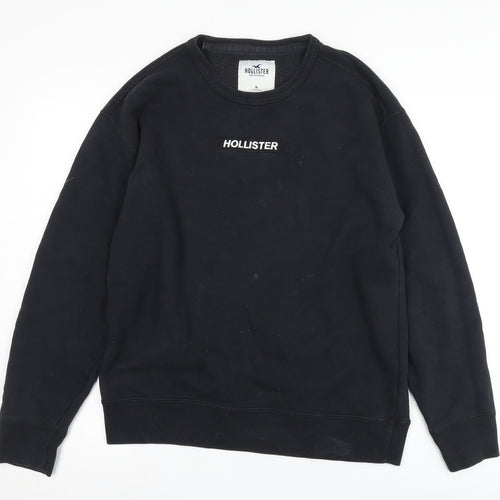 Hollister Men's Black Crew Neck Pullover Sweatshirt M