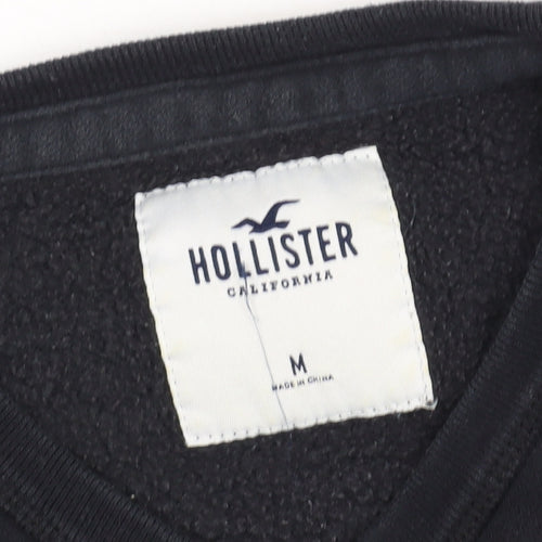 Hollister Men's Black Crew Neck Pullover Sweatshirt M