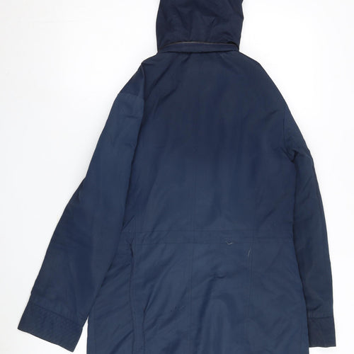 CC Women's Blue Parka Jacket - Size 10