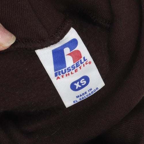 Russell Athletic Brown XS Unisex Hoodie