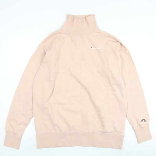 Champion Women's Beige High Neck Pullover Sweatshirt Size S