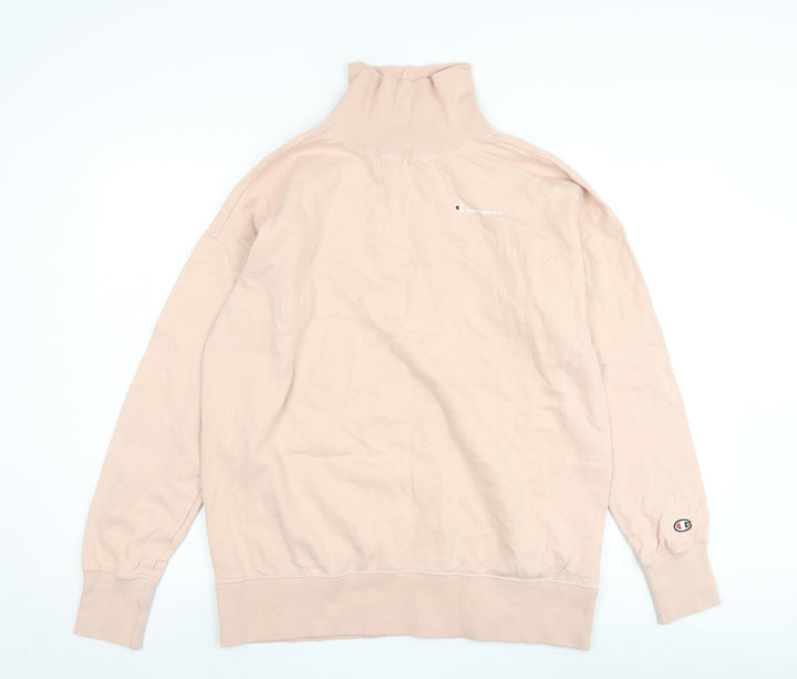 Champion Women's Beige High Neck Pullover Sweatshirt Size S
