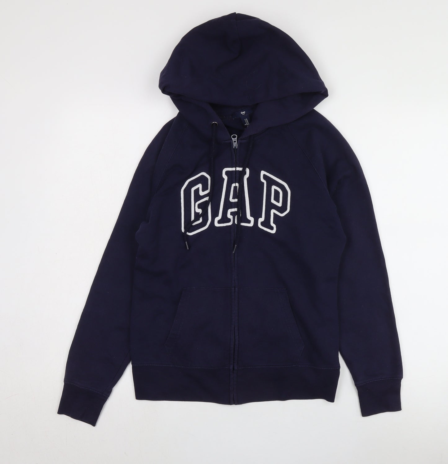 Gap Unisex Blue Full Zip Hoodie M with Logo