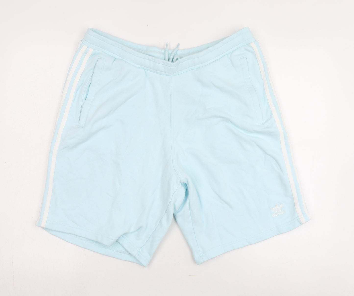 Adidas Men's Blue Sweat Shorts, Size L, Sports Style