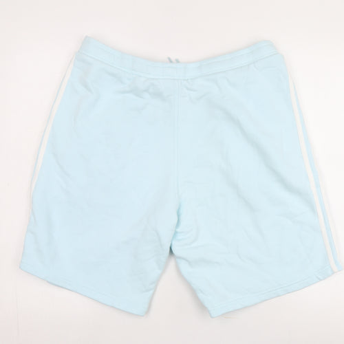 Adidas Men's Blue Sweat Shorts, Size L, Sports Style