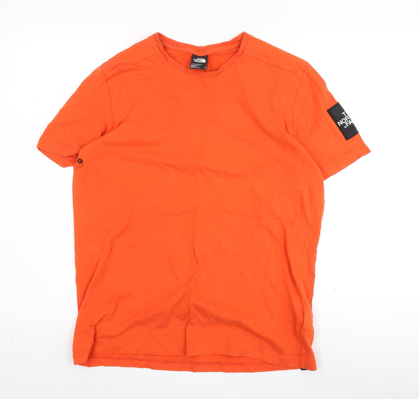 The North Face Men's Orange Cotton T-Shirt, M, Short Sleeve