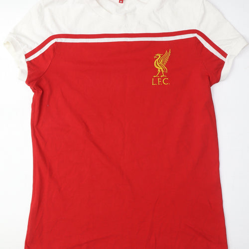 Liverpool F.C. Women's Red Ringer T-Shirt, Size 16