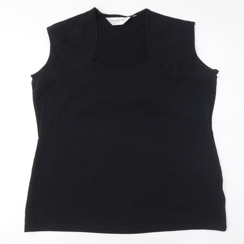 Russell Collection Unisex Black 2XL Basic Cotton Tank