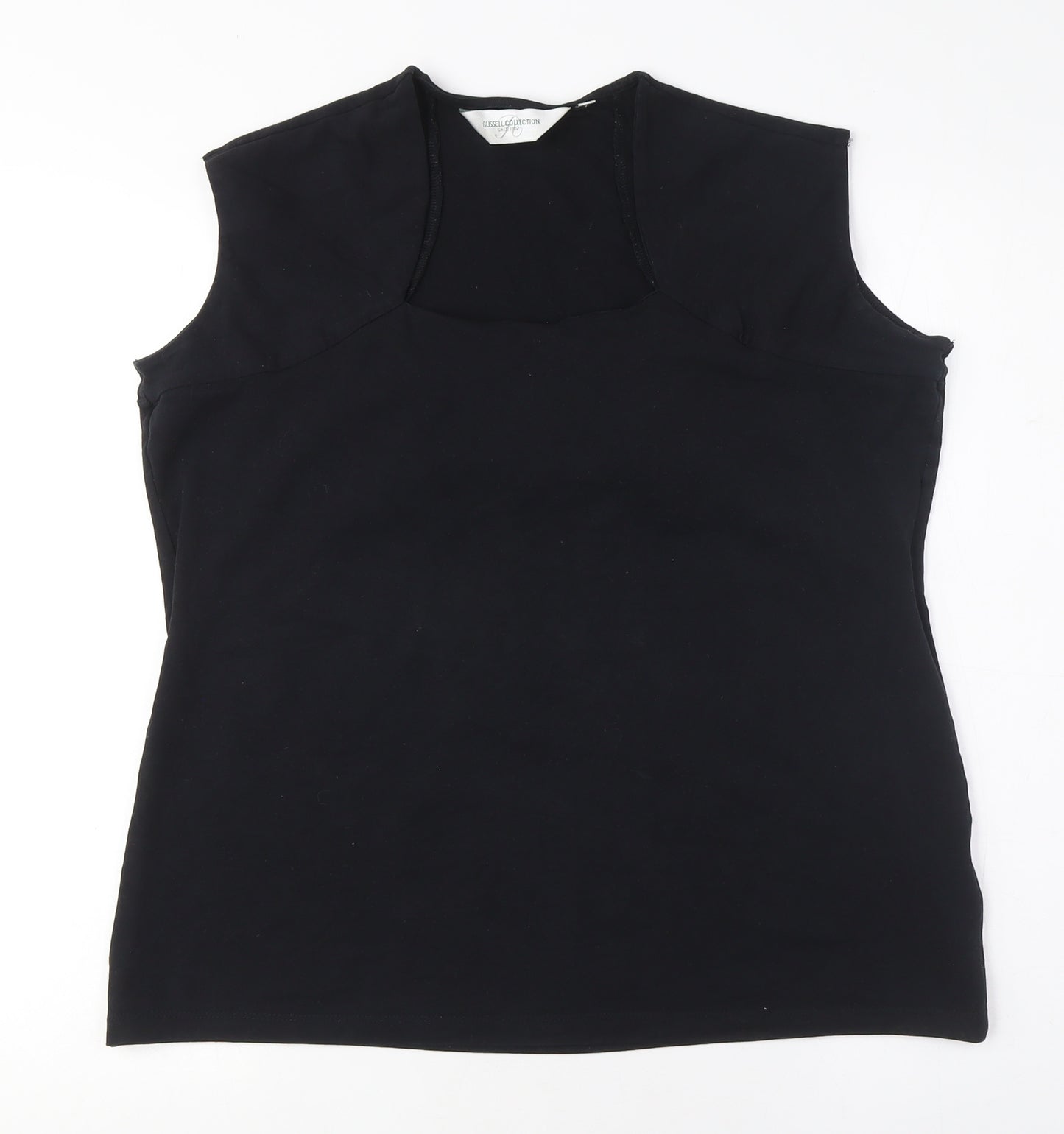 Russell Collection Unisex Black 2XL Basic Cotton Tank