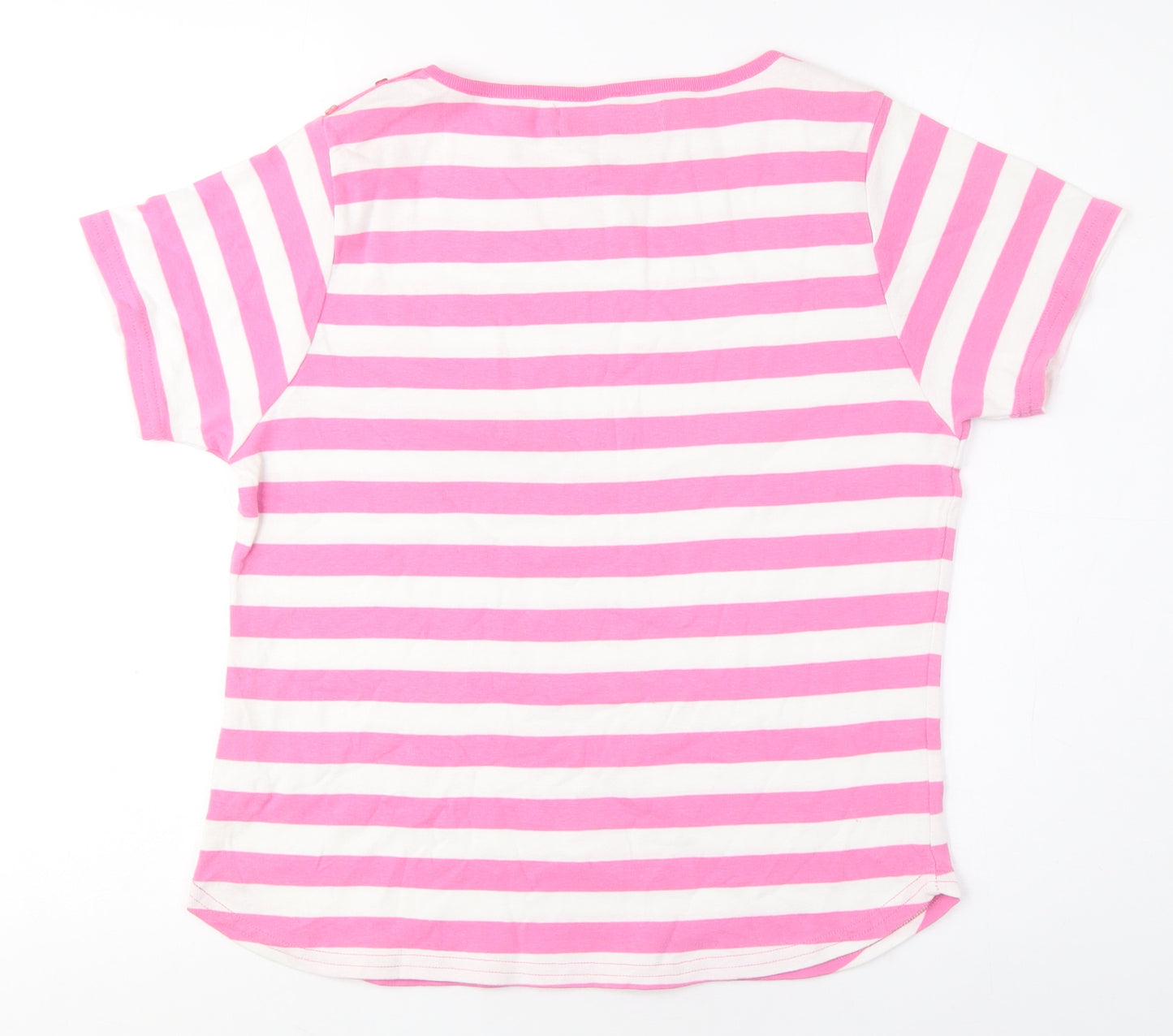 Pure & Natural Women's Pink Striped Cotton T-Shirt