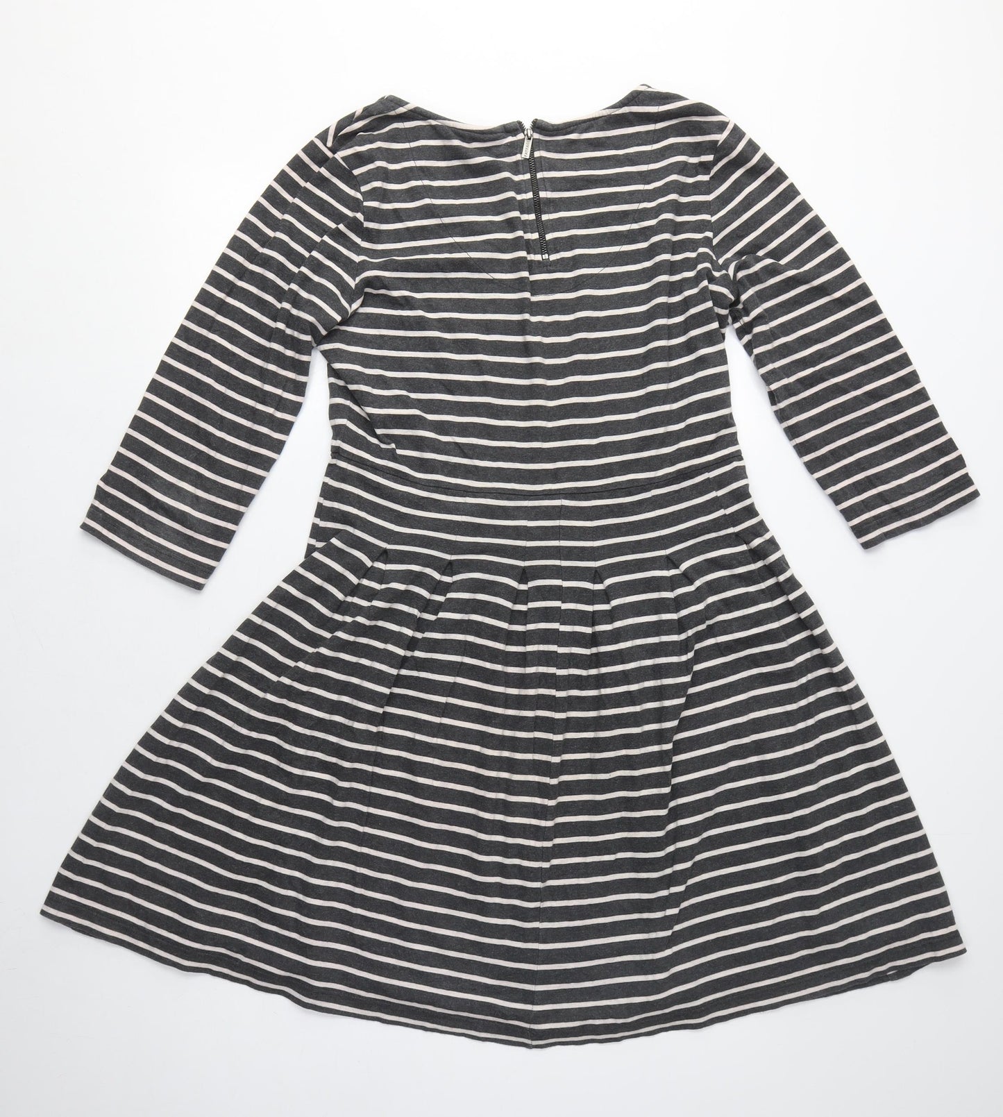 FatFace Women’s Black Striped Skater Dress Size 12