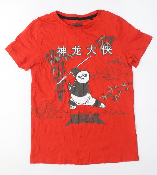 Tu Boys Red Kung Fu Panda T-Shirt, Size 10 Years