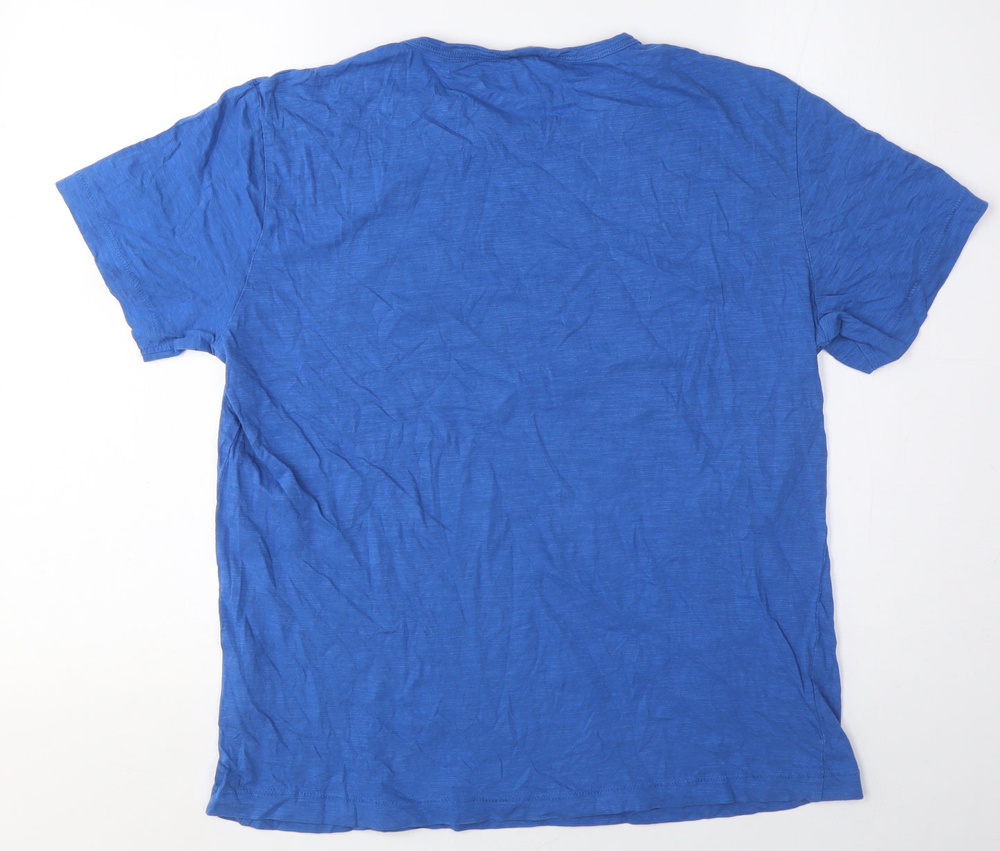 Replay Men's Blue Graphic Print Crew Neck T-Shirt